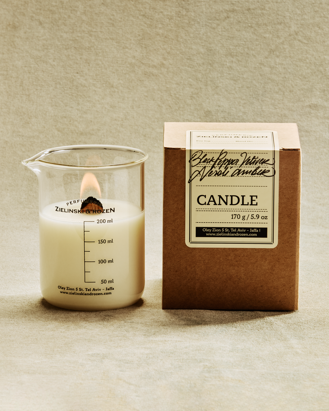 Candle Black Pepper, Vetiver, Neroli, Amber