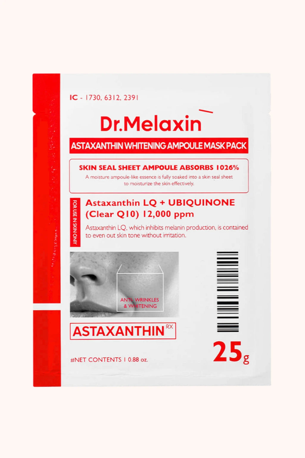 Dr. Melaxin Astaxanthin Brightening Ampoule Mask Pack
