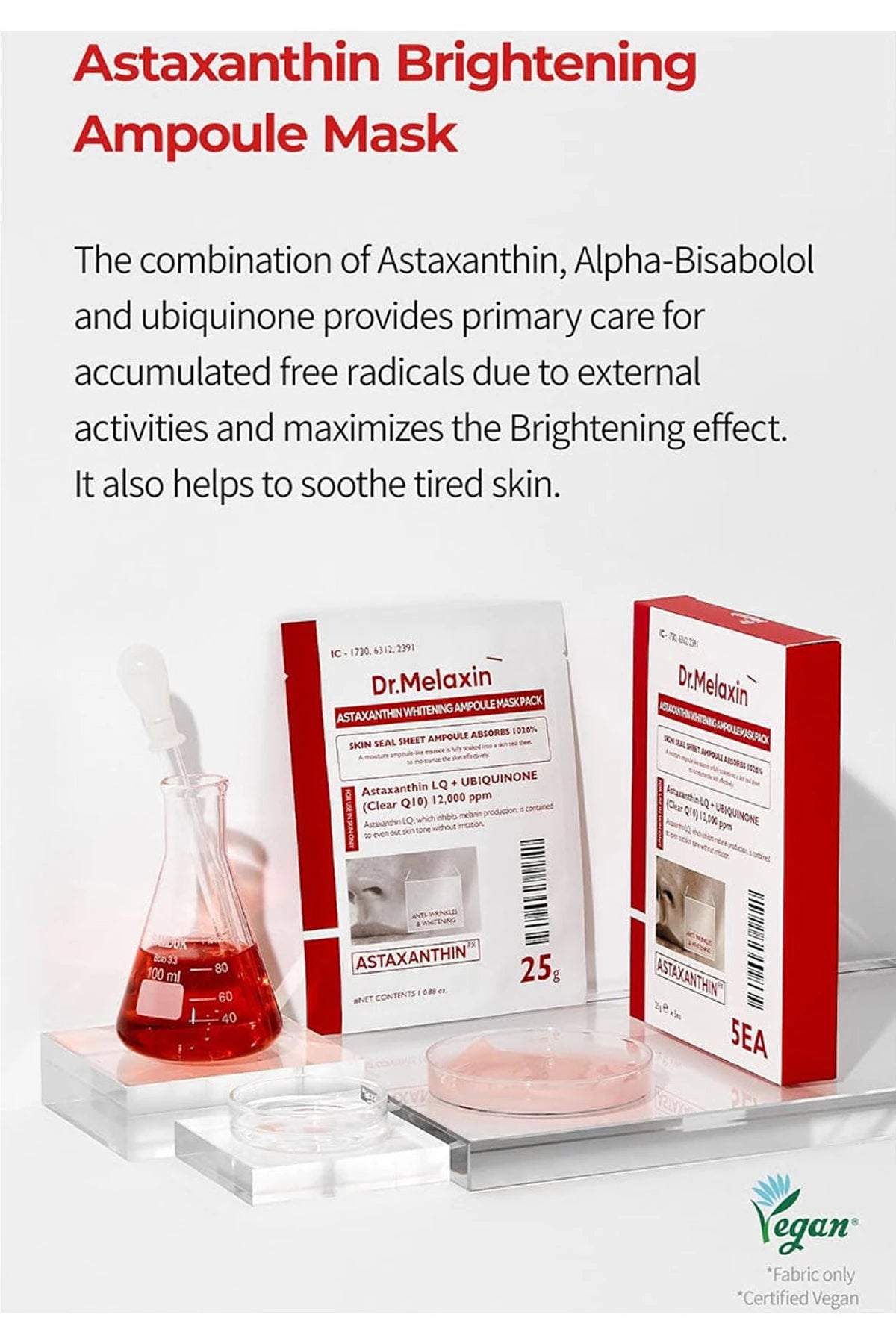 Dr. Melaxin Astaxanthin Brightening Ampoule Mask Pack