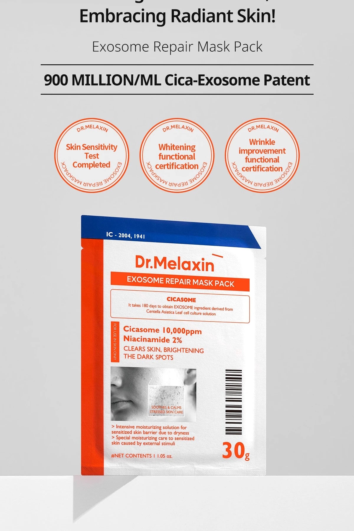 Dr. Melaxin Exosome Repair Mask Pack
