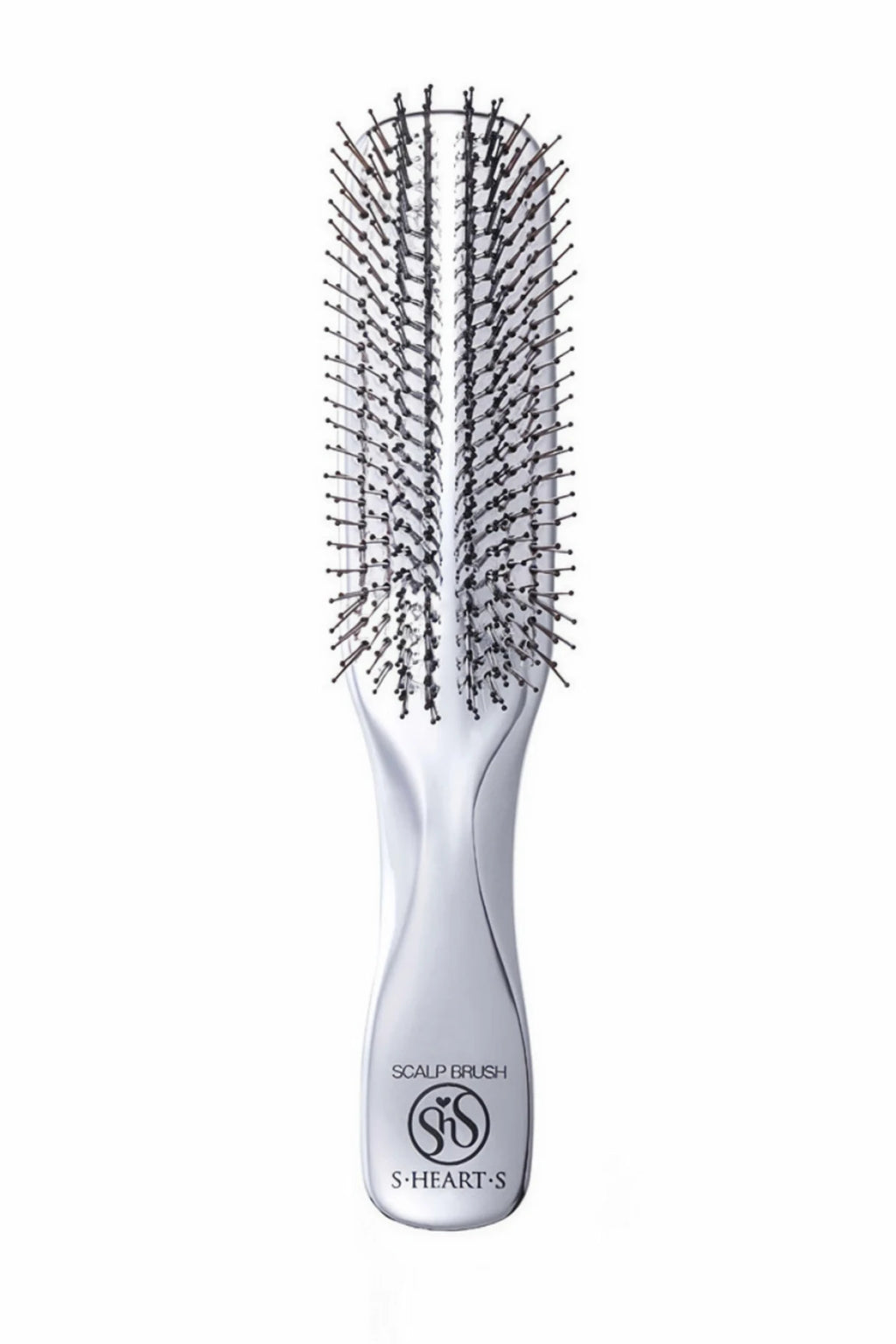 S-HEART-S SCALP BRUSH PLUS LONG SILVER + TUBE STAND