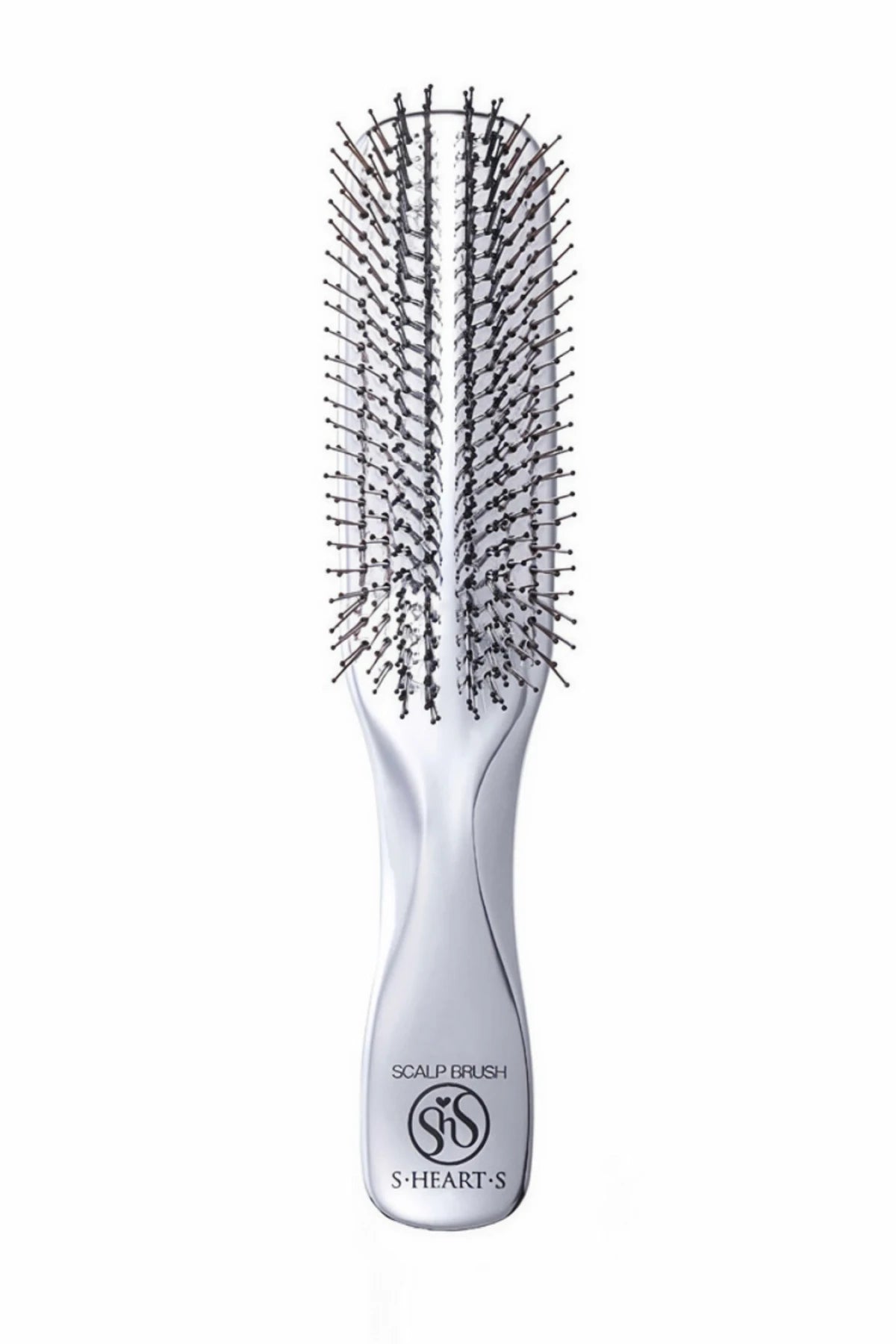 S-HEART-S SCALP BRUSH PLUS LONG SILVER + TUBE STAND