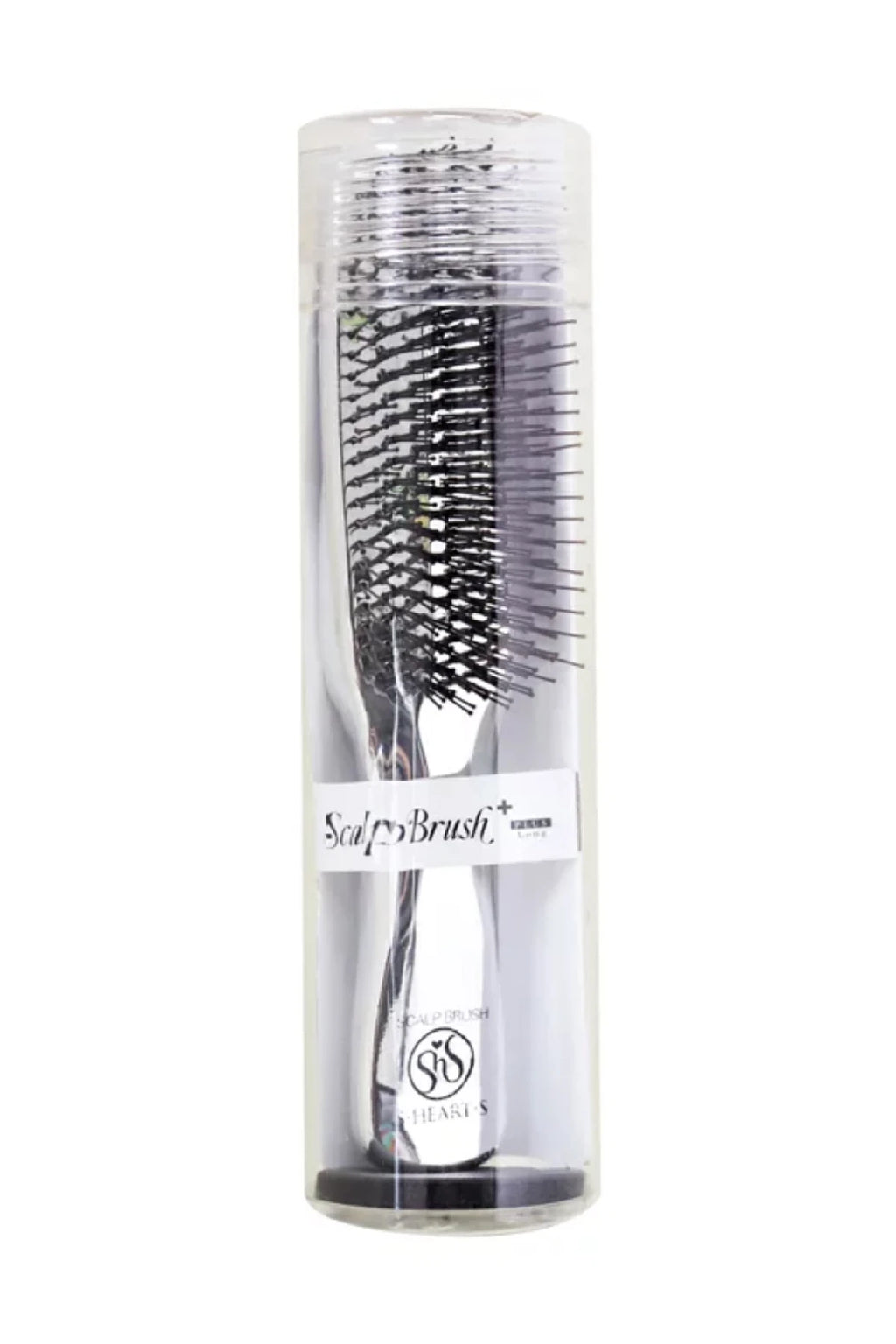 S-HEART-S SCALP BRUSH PLUS LONG SILVER + TUBE STAND