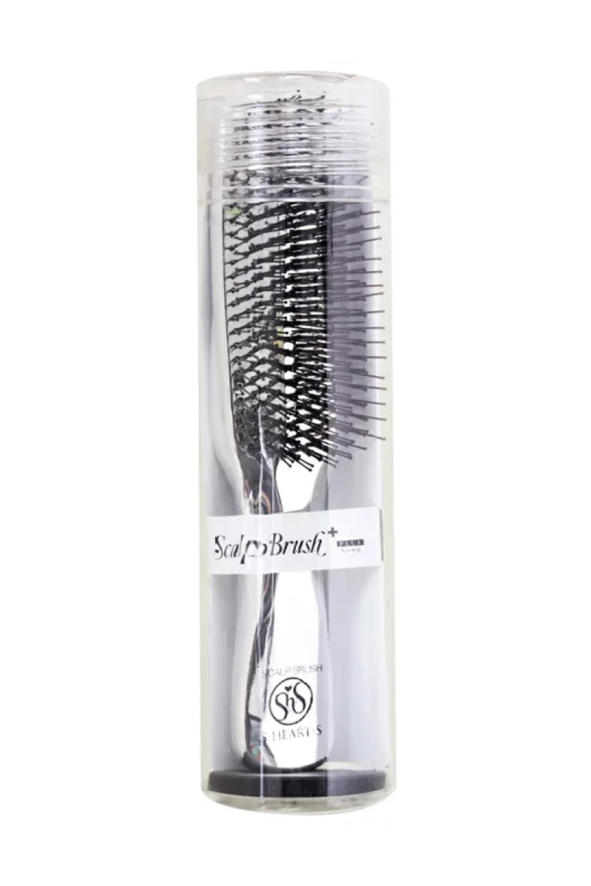 S-HEART-S SCALP BRUSH PLUS LONG SILVER + TUBE STAND