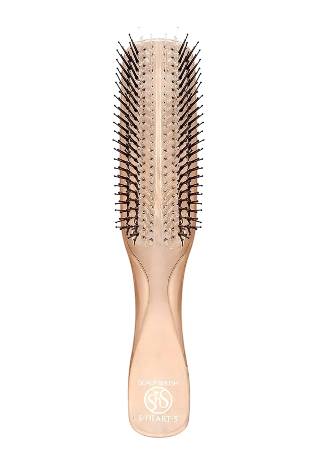 S-HEART-S SCALP BRUSH WORLD MODEL LONG PINK GOLD + TUBE STAND