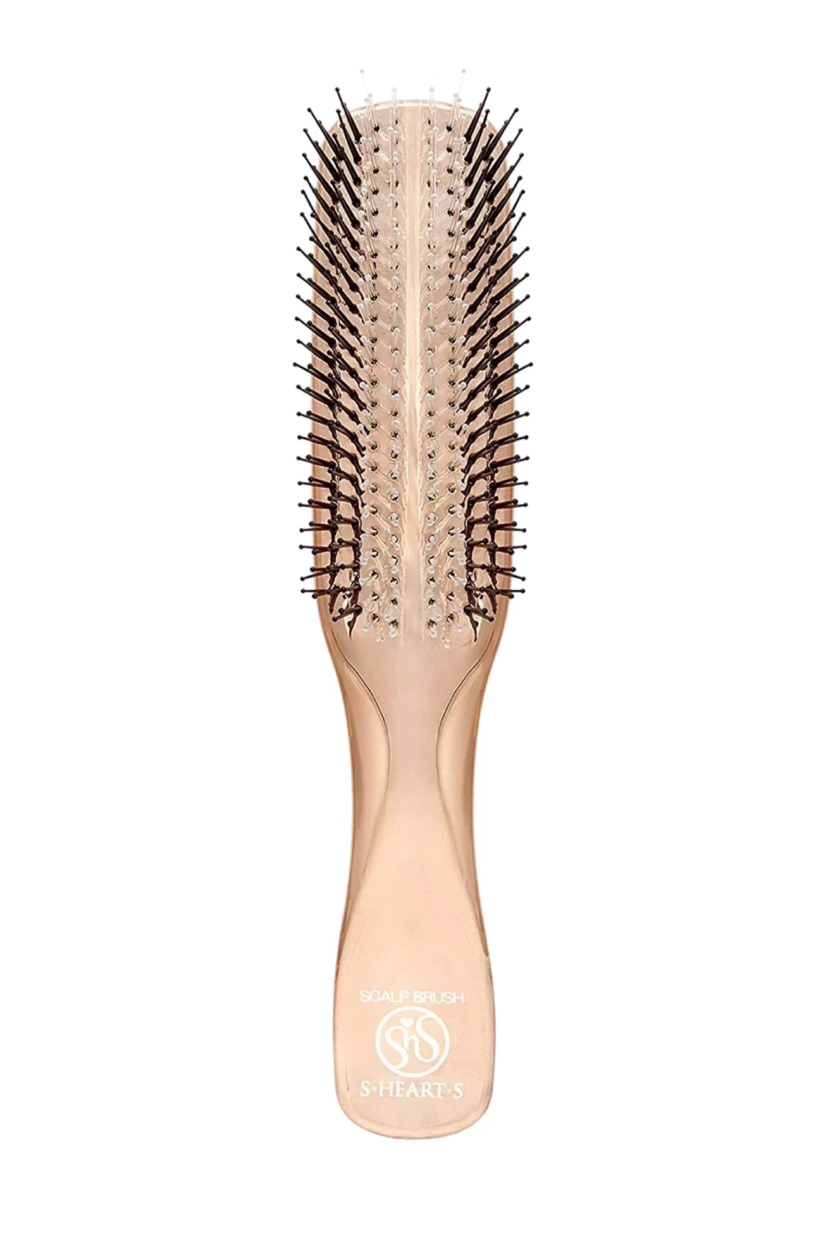 S-HEART-S SCALP BRUSH WORLD MODEL LONG PINK GOLD + TUBE STAND