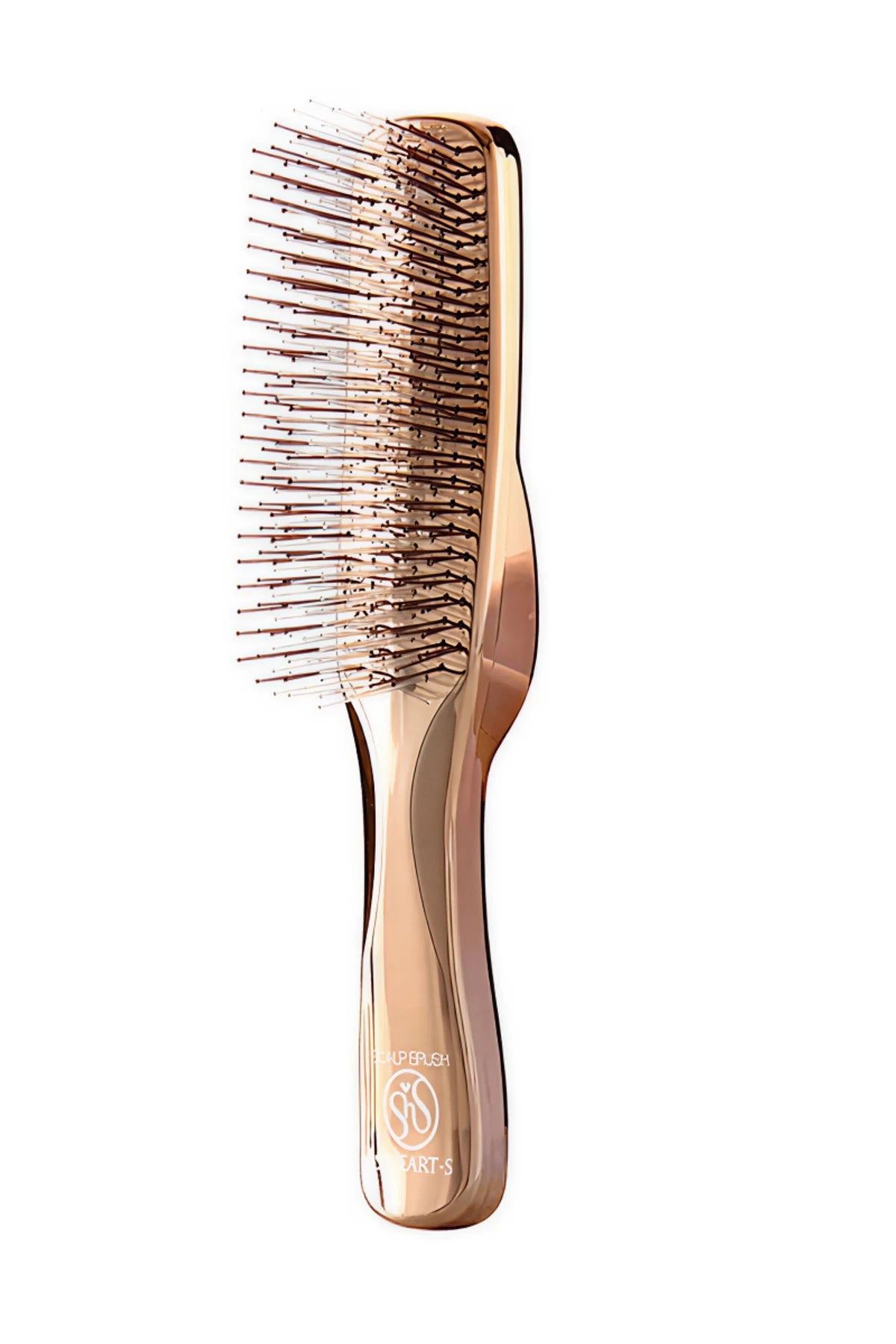 S-HEART-S SCALP BRUSH WORLD MODEL LONG PINK GOLD + TUBE STAND