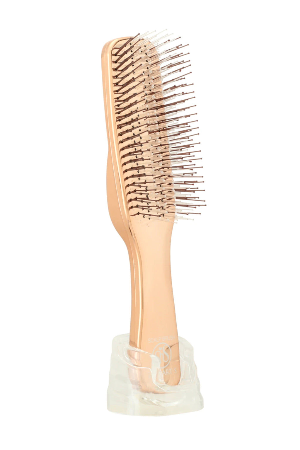 S-HEART-S SCALP BRUSH WORLD MODEL LONG PINK GOLD + TUBE STAND