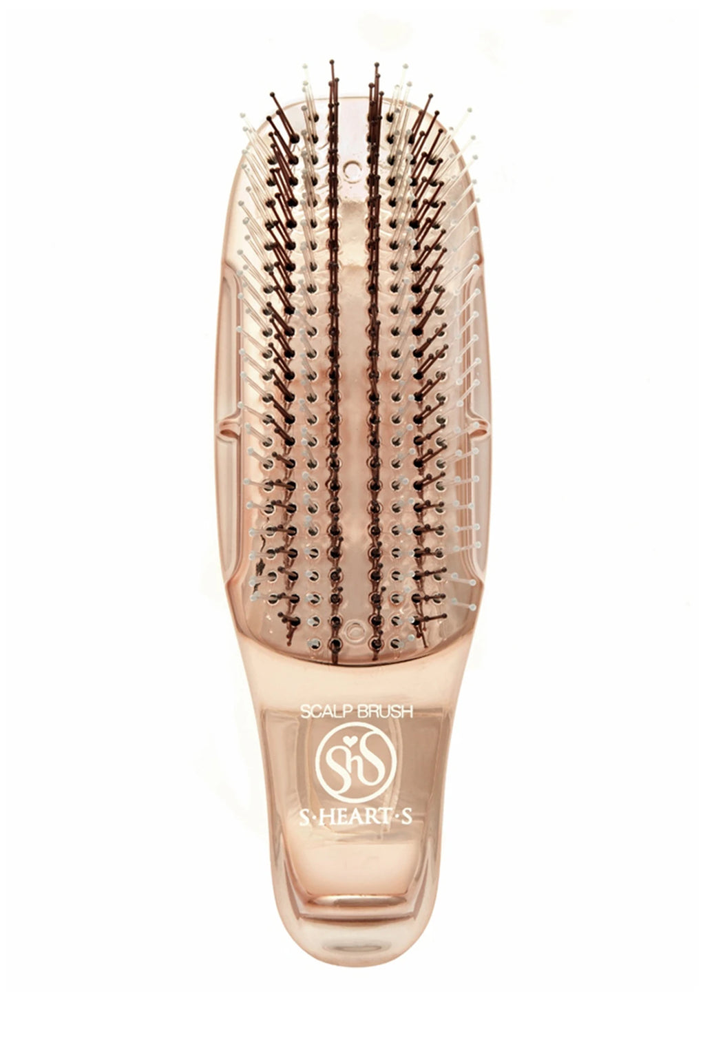 S-HEART-S SCALP BRUSH WORLD MODEL SHORT PINK GOLD + TUBE STAND