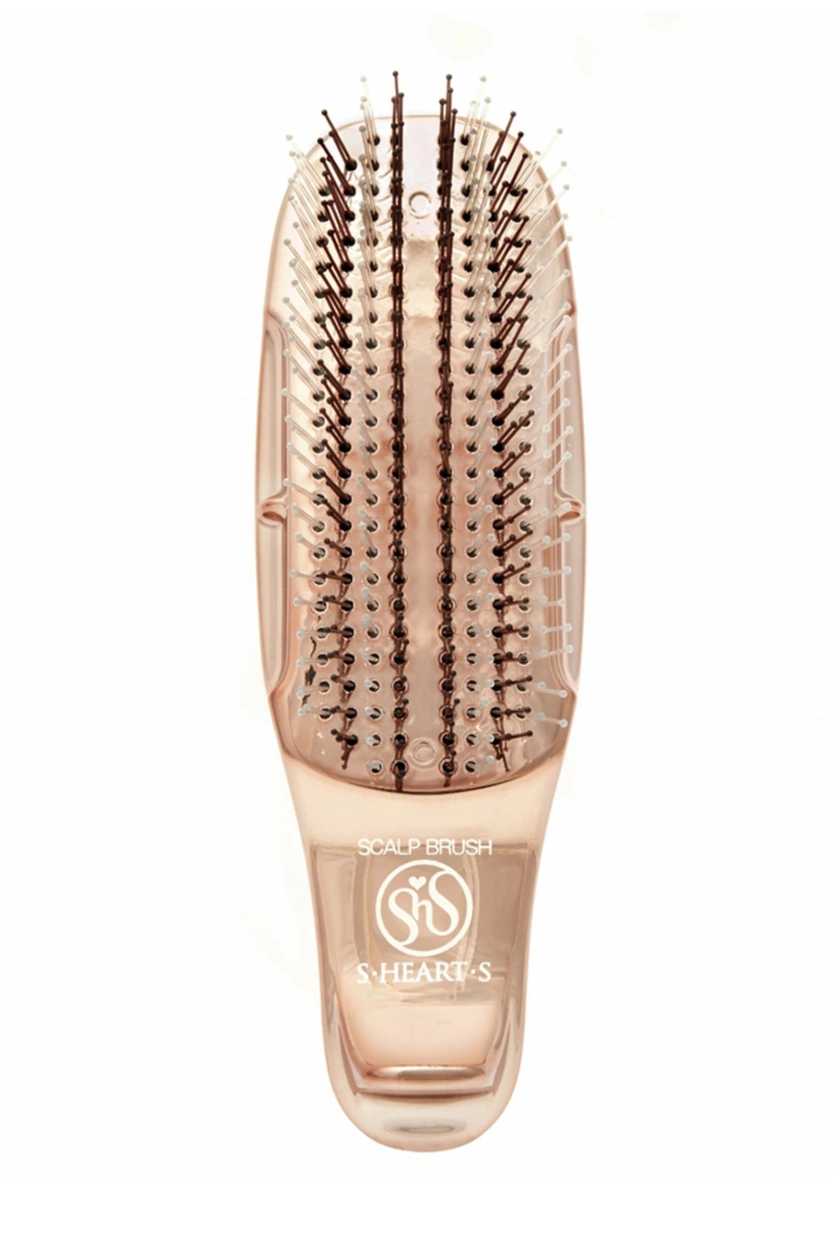S-HEART-S SCALP BRUSH WORLD MODEL SHORT PINK GOLD + TUBE STAND