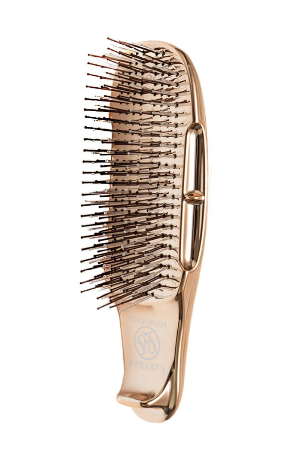 S-HEART-S SCALP BRUSH WORLD MODEL SHORT PINK GOLD + TUBE STAND
