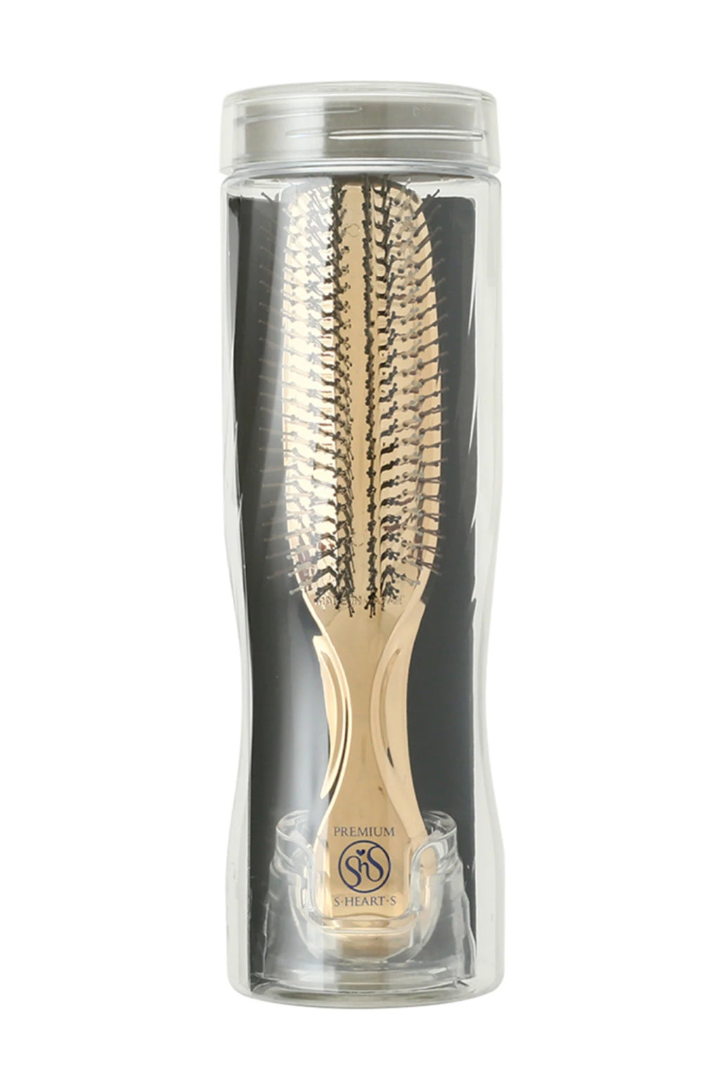 S-HEART-S SCALP BRUSH WORLD PREMIUM LONG GOLD + TUBE STAND