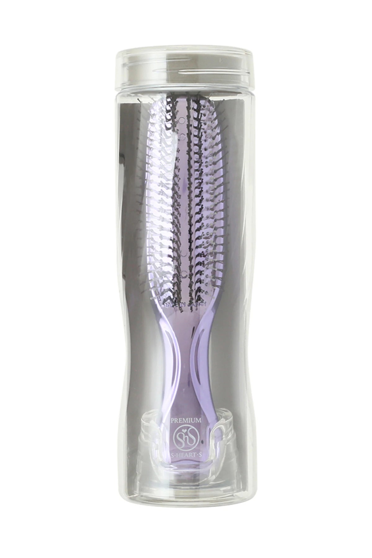 S-HEART-S SCALP BRUSH WORLD PREMIUM LONG PURPLE + TUBE STAND