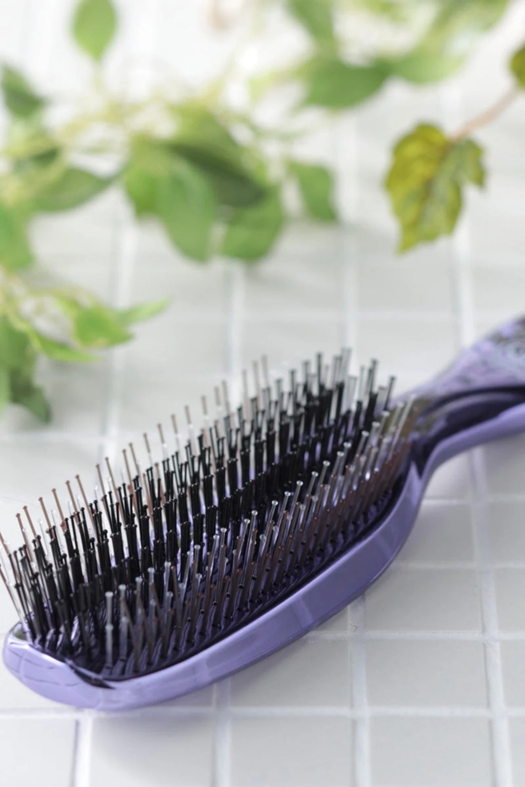 S-HEART-S SCALP BRUSH WORLD PREMIUM LONG PURPLE + TUBE STAND