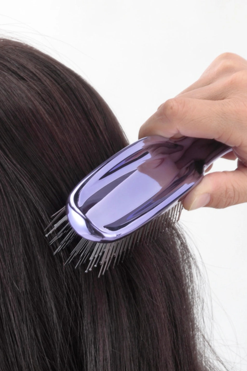 S-HEART-S SCALP BRUSH WORLD PREMIUM LONG PURPLE + TUBE STAND